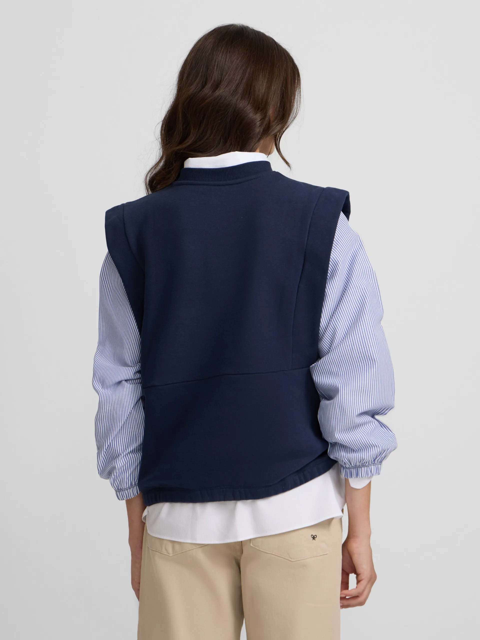 Silbon Sudaderas-Sudadera woman mangas tejidas azul marino Celeste