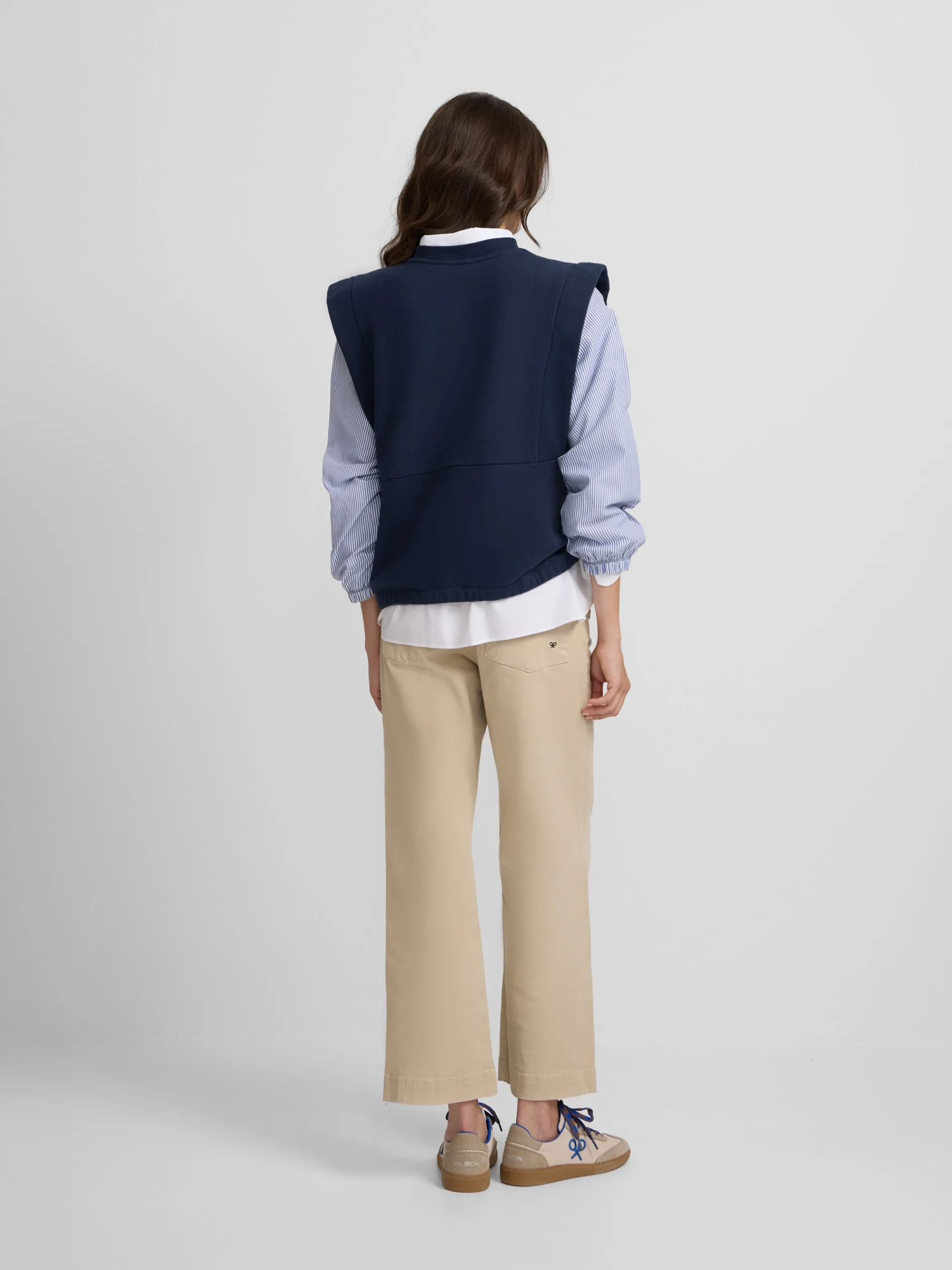 Silbon Sudaderas-Sudadera woman mangas tejidas azul marino Celeste