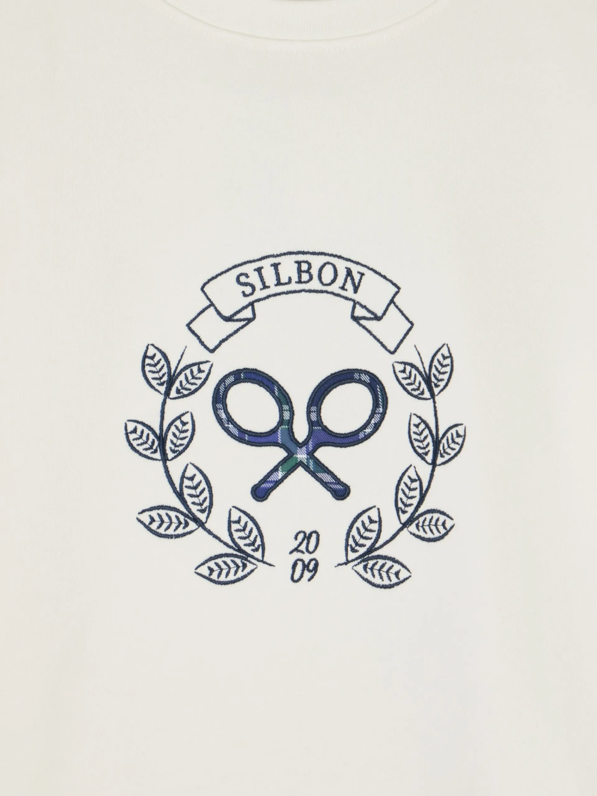 Silbon Sudaderas-Sudadera woman raqueta cuadros cruda Crudo