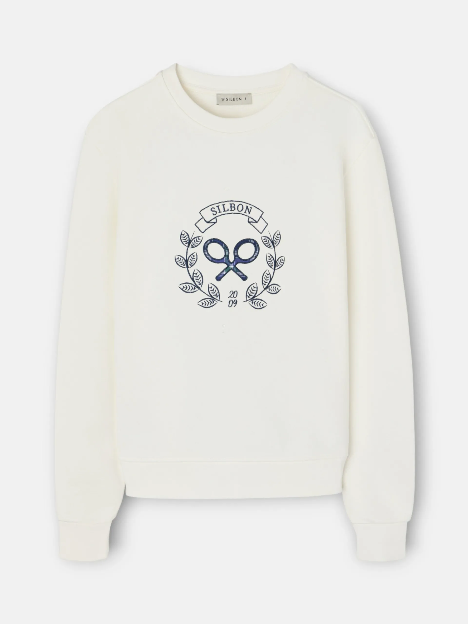 Silbon Sudaderas-Sudadera woman raqueta cuadros cruda Crudo