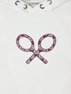 Silbon Sudaderas-Sudadera woman raqueta estampado cruda Crudo