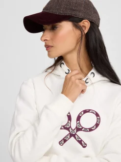 Silbon Sudaderas-Sudadera woman raqueta estampado cruda Crudo