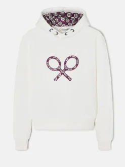 Silbon Sudaderas-Sudadera woman raqueta estampado cruda Crudo