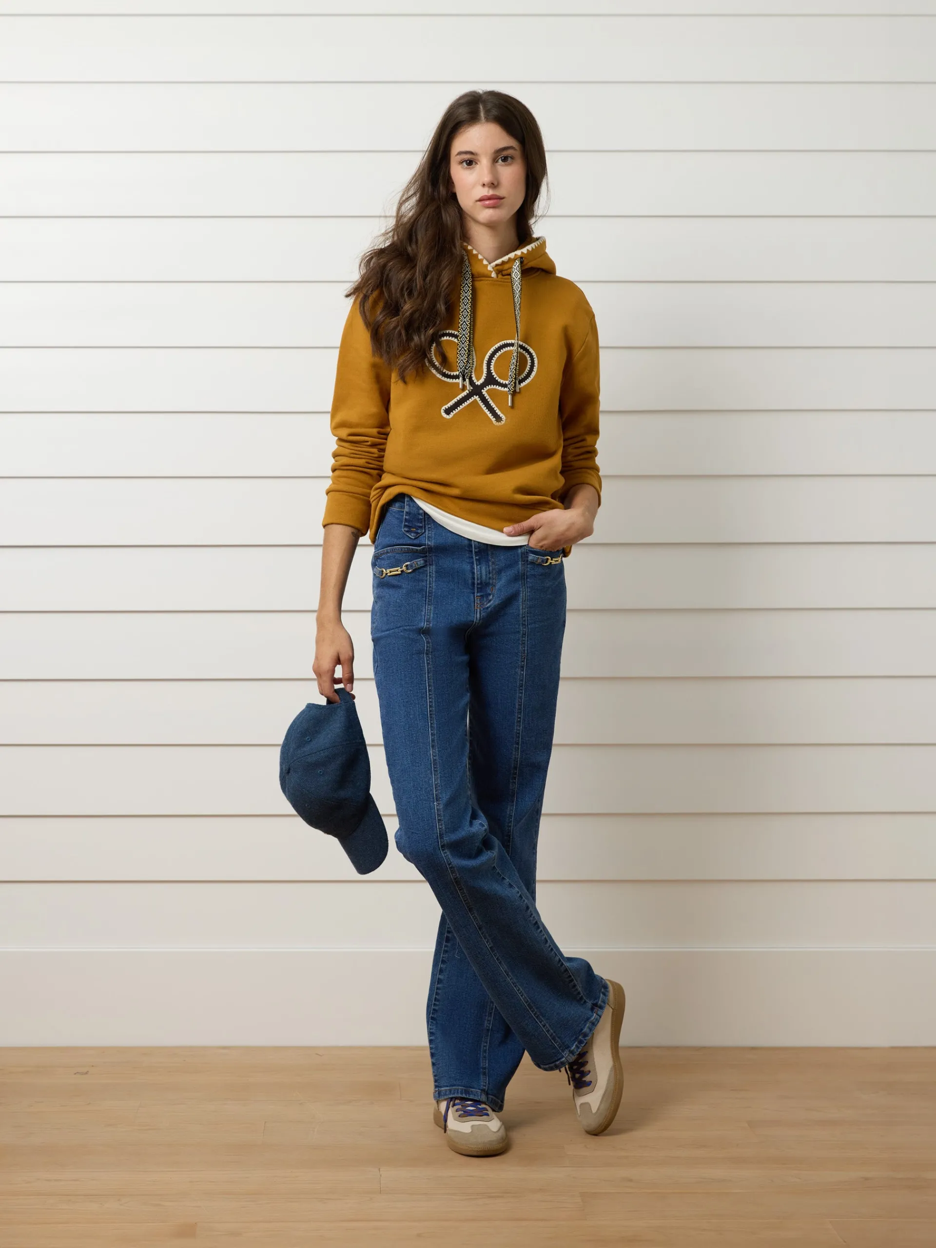 Silbon Sudaderas-Sudadera woman raqueta pespuntes Camel