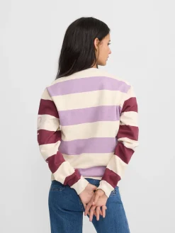 Silbon Sudaderas-Sudadera woman rayas moradas Morado