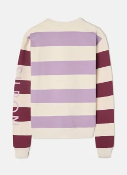 Silbon Sudaderas-Sudadera woman rayas moradas Morado