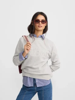 Silbon Sudaderas-Sudadera woman tachas Gris