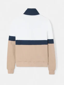 Silbon Sudaderas-Sudadera woman tricolor azul marino y beige Negro&nbsp;y&nbsp;beige