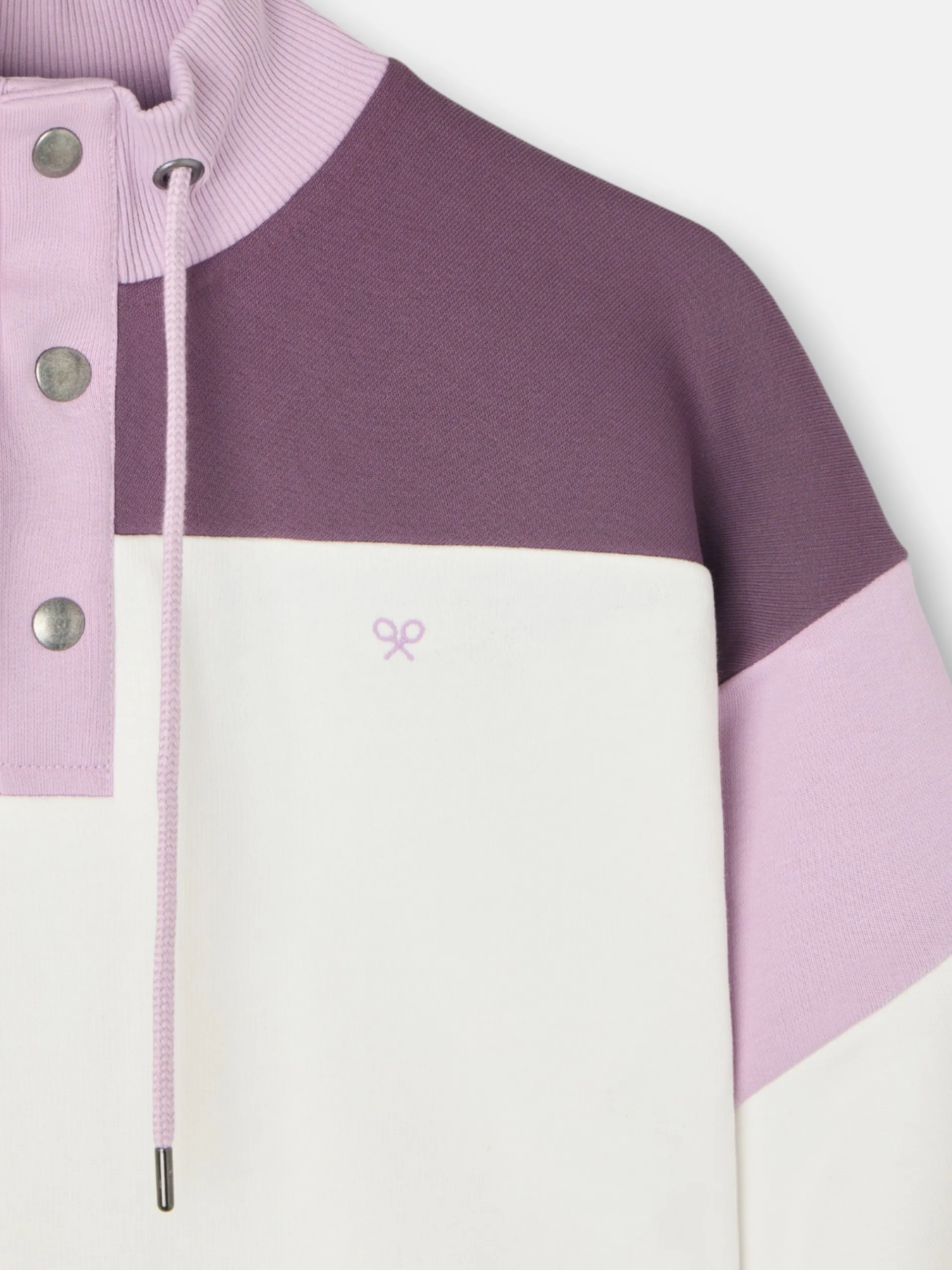 Silbon Sudaderas-Sudadera woman tricolor cuello botones Morados