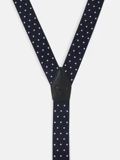 Silbon Pequeña Marroquinería·Cinturones, Tirantes Y Gemelos-Tirante lunares marino Azul&nbsp;marino