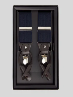 Silbon Pequeña Marroquinería·Cinturones, Tirantes Y Gemelos-Tirante marino espiga Azul&nbsp;marino