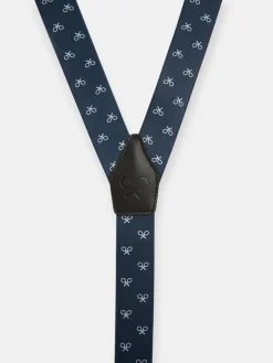 Silbon Pequeña Marroquinería·Cinturones, Tirantes Y Gemelos-Tirante marino raqueta blanca Azul&nbsp;marino