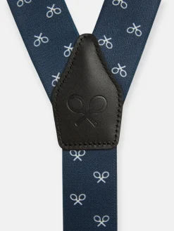 Silbon Pequeña Marroquinería·Cinturones, Tirantes Y Gemelos-Tirante marino raqueta blanca Azul&nbsp;marino