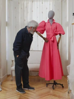 Silbon Vestidos, Monos Y Faldas-Vestido CaprileX camisero tafeta Rojo