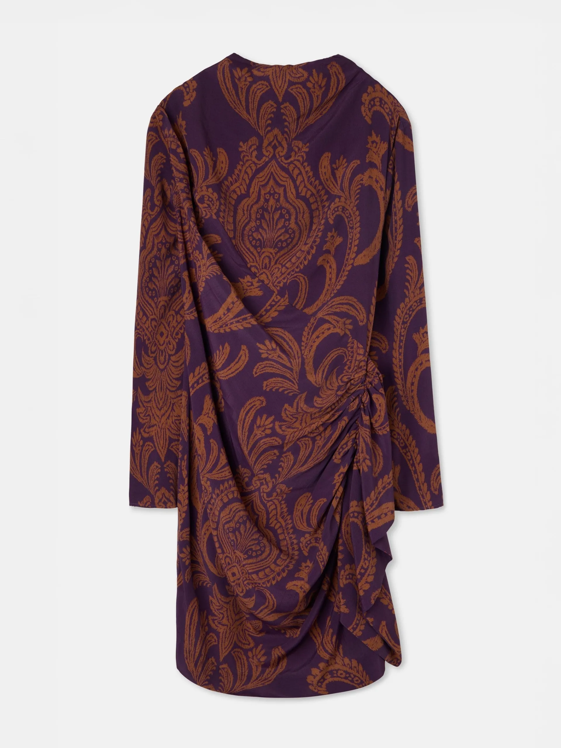 Silbon Vestidos, Monos Y Faldas-Vestido mini drapeado estampado y camel Morado