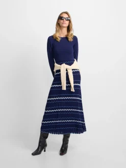 Silbon Vestidos, Monos Y Faldas|Punto-Vestido punto espigas Azul