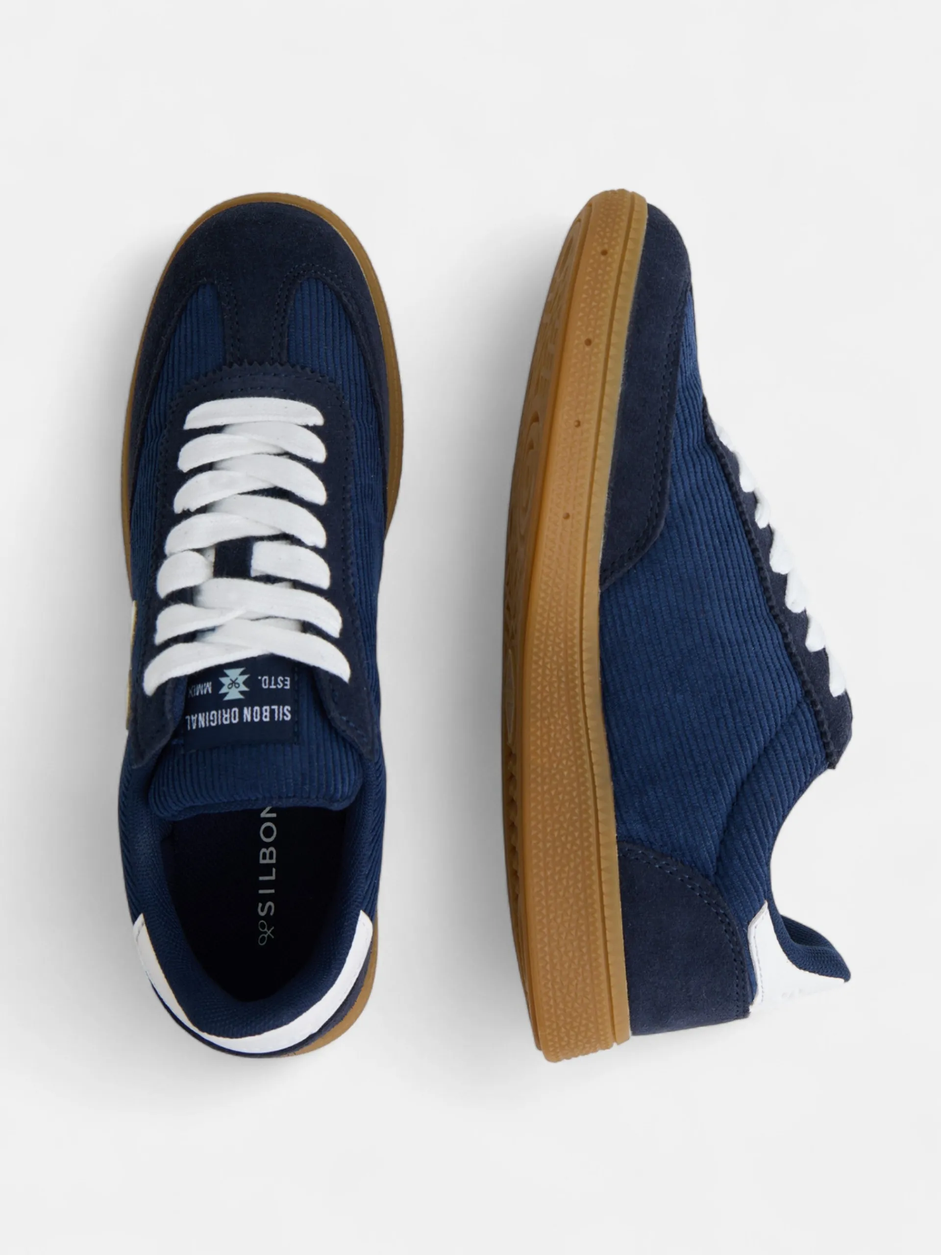 Silbon Zapatillas-Zapatilla casual pana Azul