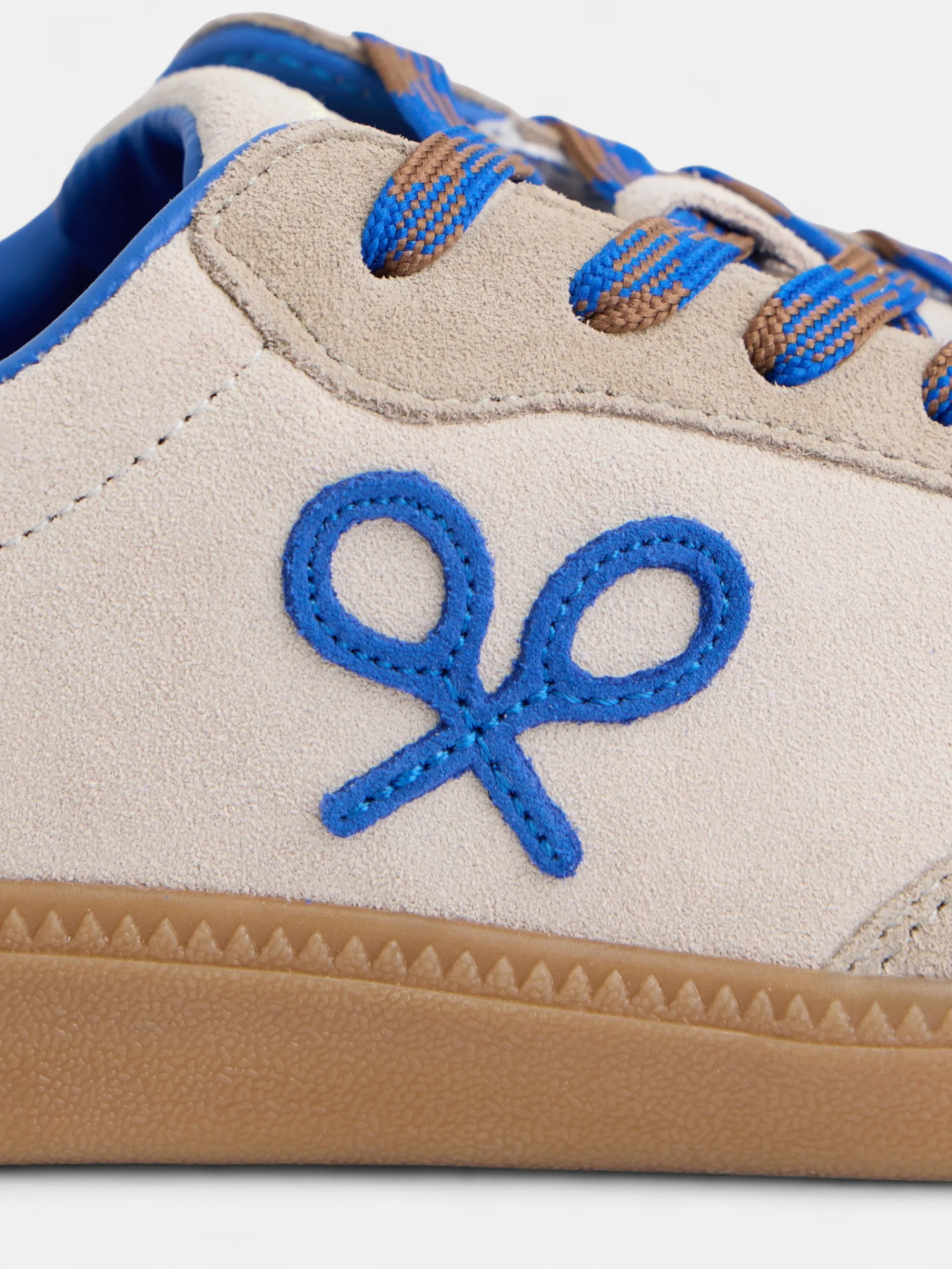 Silbon Calzado-Zapatilla raqueta beige y Azul