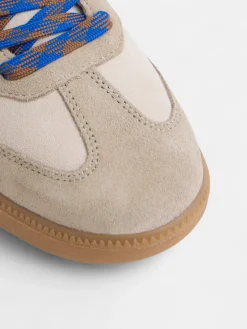 Silbon Calzado-Zapatilla raqueta beige y Azul