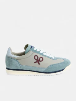 Silbon Zapatillas-Zapatilla vintage gris Azul