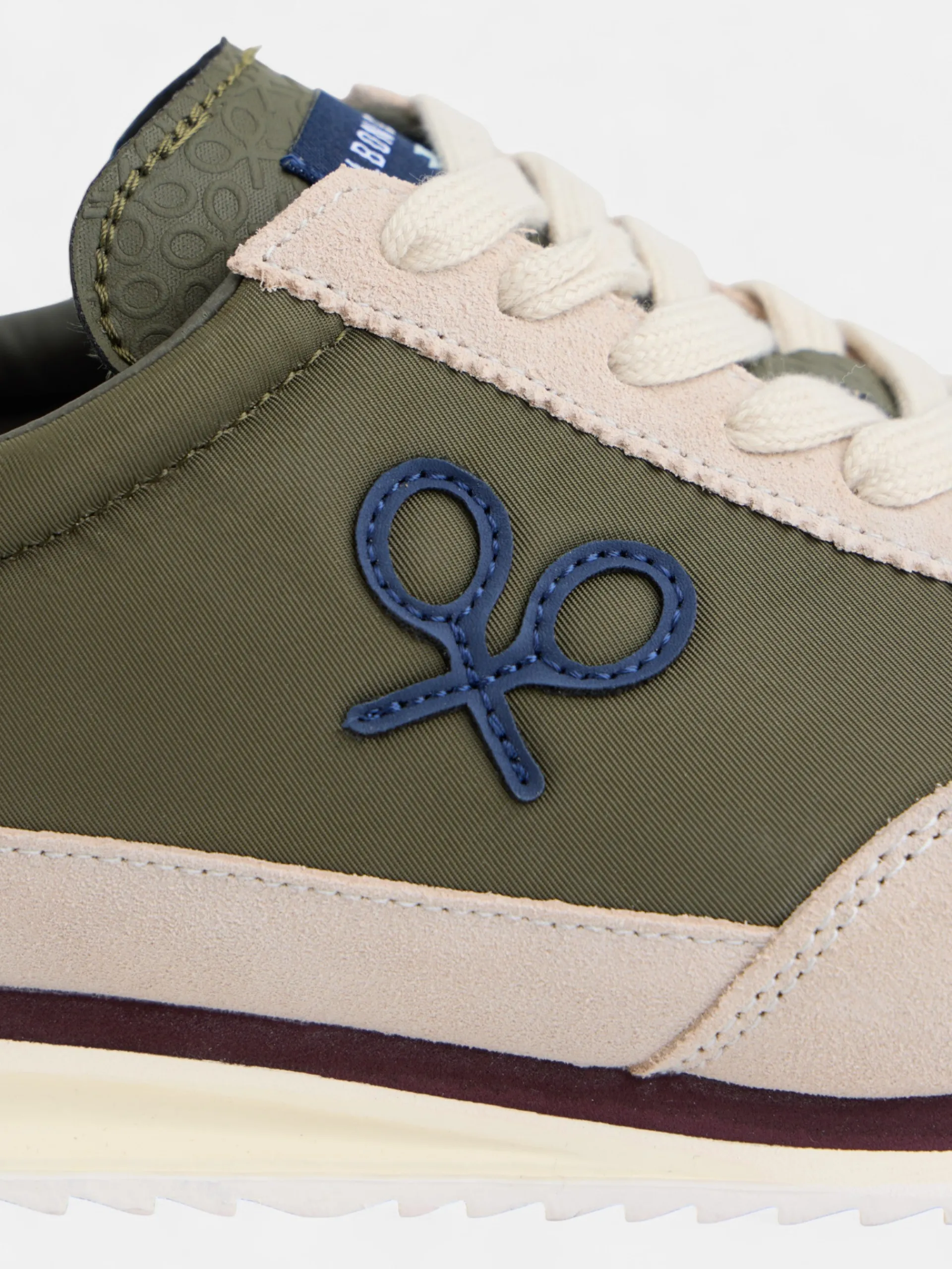 Silbon Zapatillas-Zapatilla vintage verde Beige