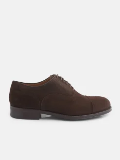 Silbon Zapatos-Zapato clasico ante cordones marron oscuro Marron oscuro