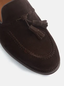 Silbon Zapatos-Zapato clasico borlas ante marron oscuro Marron&nbsp;oscuro