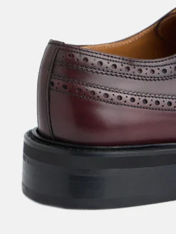 Silbon Zapatos-Zapato clasico piel perforado Burdeos