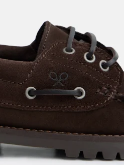 Silbon Zapatos Y Zapatillas-Zapato kids nautico ante oscuro Marron