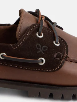 Silbon Zapatos-Zapato sport nautico combinado marron oscuro Marron&nbsp;oscuro