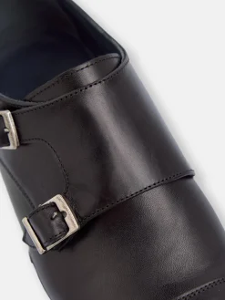 Silbon Zapatos-Zapato vestir monkstrap piel Negro
