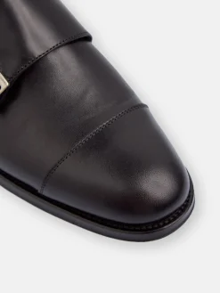 Silbon Zapatos-Zapato vestir monkstrap piel Negro