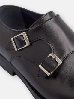 Silbon Zapatos-Zapato vestir monkstrap piel Negro